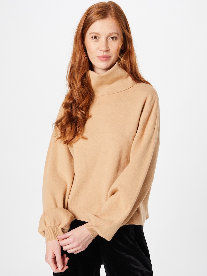 Women Clothing VERO MODA Fine-knit sweaters Light Brown