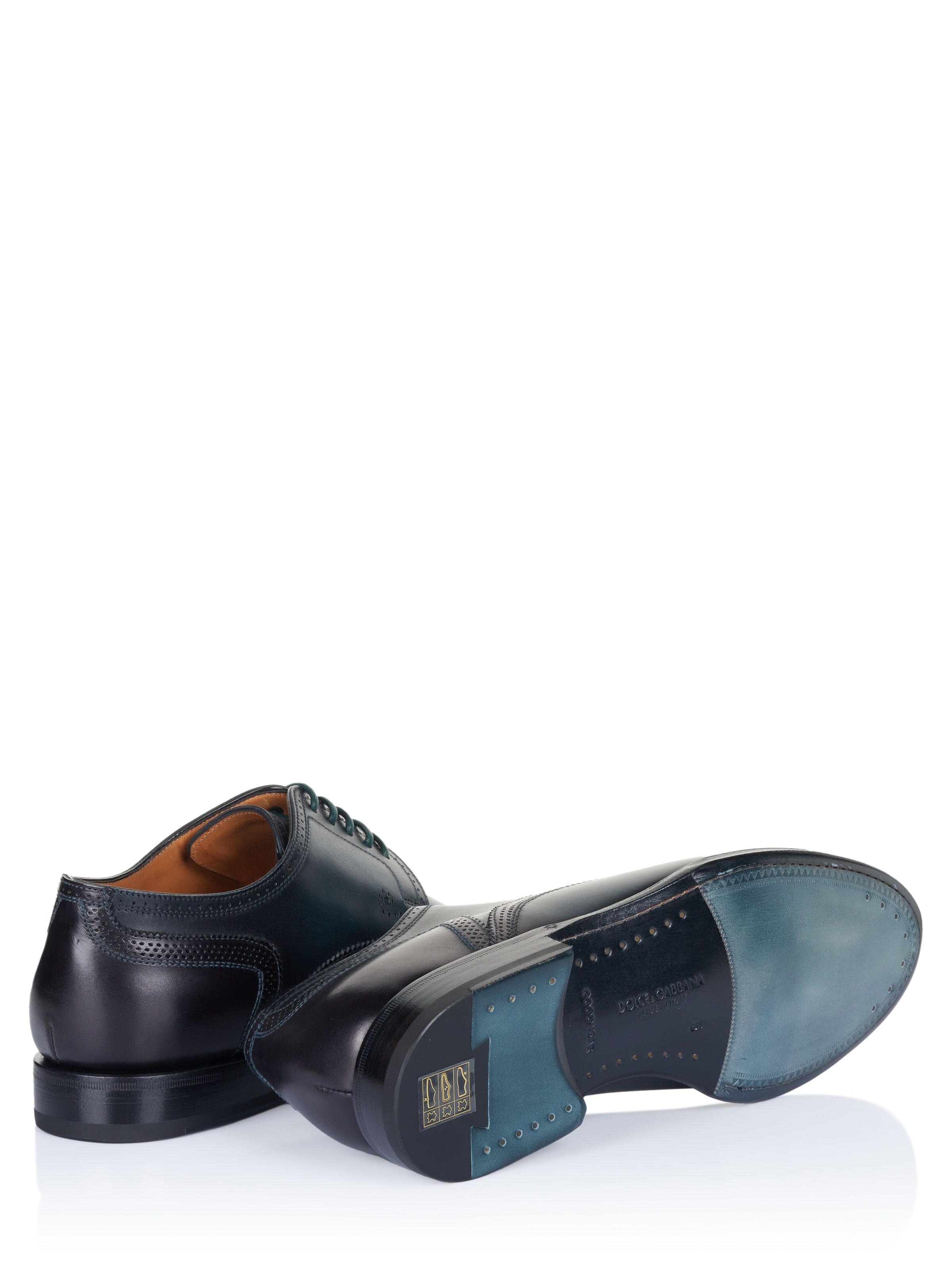 DOLCE & GABBANACipele na vezanje 'Dolce & Gabbana Schuhe' - zelena boja
