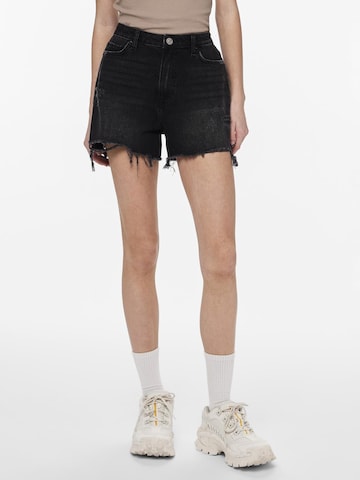 PIECES Regular Shorts 'SUMMER' in Schwarz: predná strana