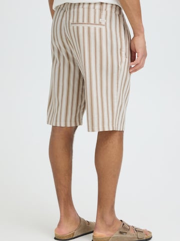 BLEND - Loosefit Calças chino ' BHMaddox Linen Mix Striped ' em bege