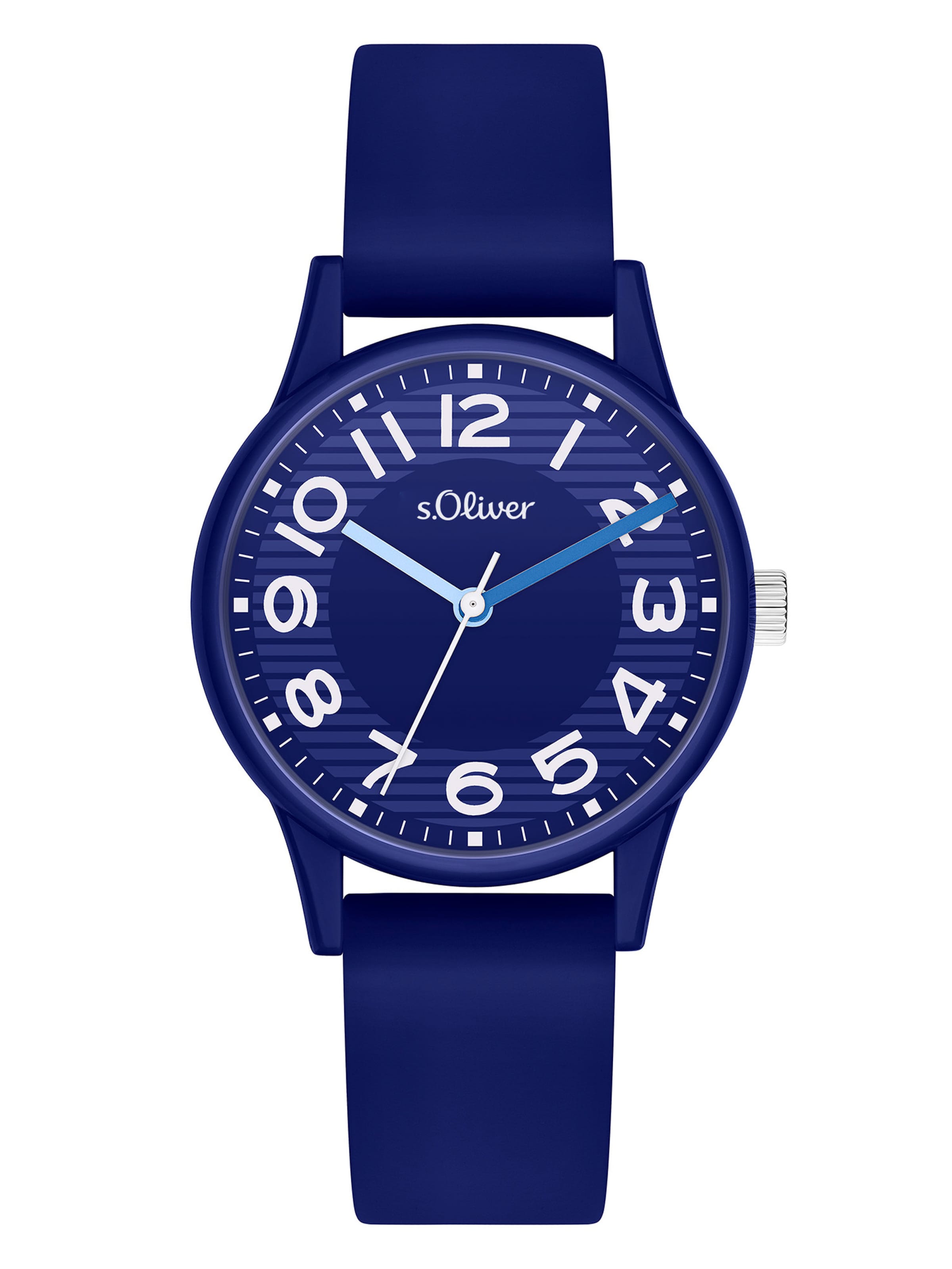 s.Oliver Analoguhr in Blau: Vorderseite