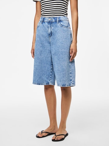 PIECES Wide leg Jeans in Blauw: voorkant