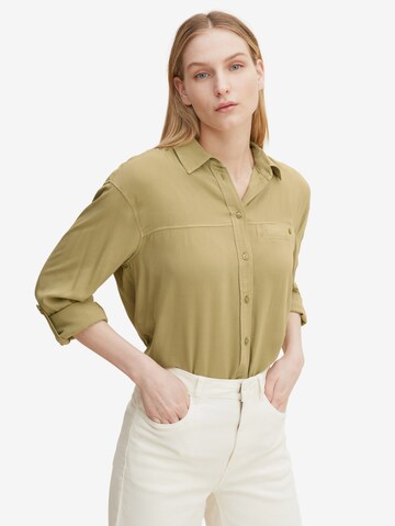 TOM TAILOR Blouse in Groen: voorkant