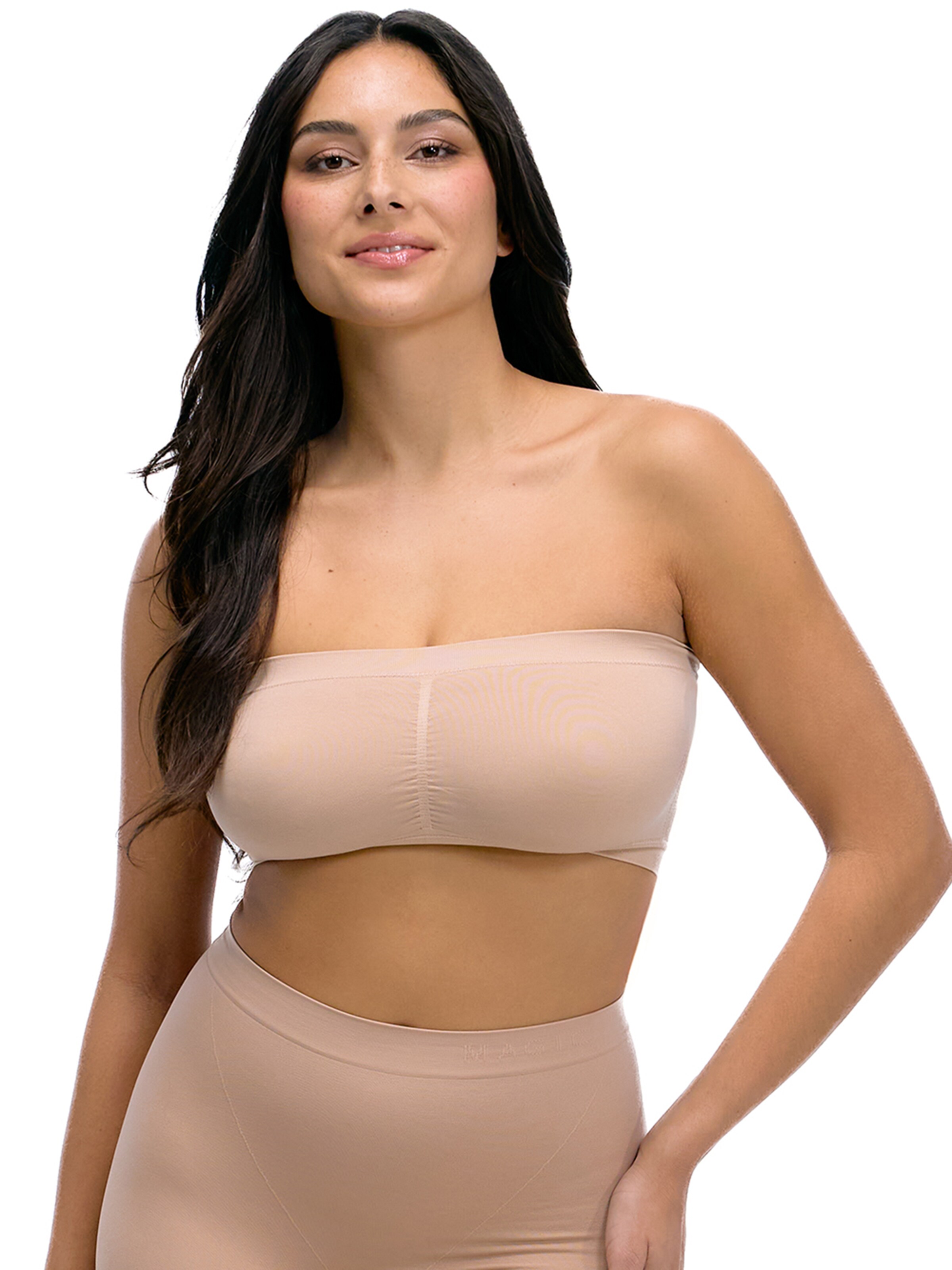 MAGIC Bodyfashion Õlapaelteta Rinnahoidja 'Comfort', värv pruun: eest vaates