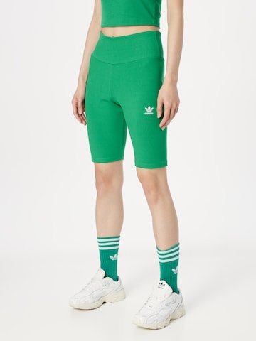 ADIDAS ORIGINALS - Skinny Leggings 'Rib' em verde: frente