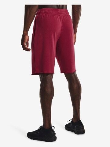 UNDER ARMOUR Regular Workout Pants 'Rival' in Red