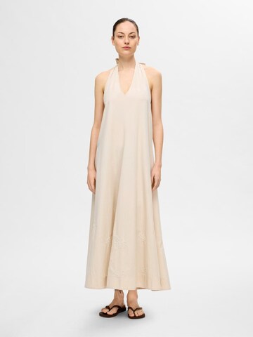 Robe 'MELLI' SELECTED FEMME en beige : devant