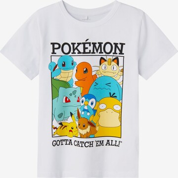 NAME IT Shirts 'Pokémon' i hvid: forside