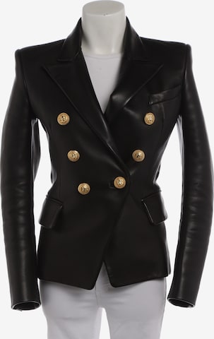 Balmain Lederjacke / Ledermantel XS in Schwarz: Vorderseite