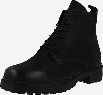 Apple of Eden Lace-Up Ankle Boots 'Lenny' in Black: front