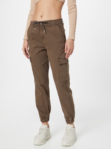 ONLY - Pantalón cargo 'CARLTON-GIGI' en marrón: frente