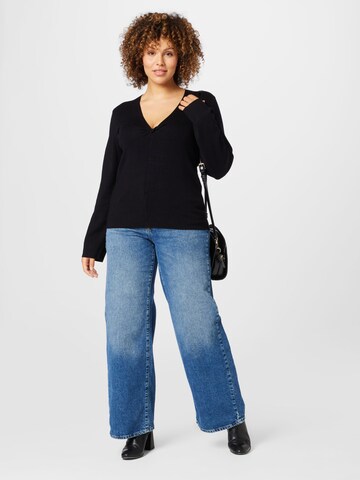 ABOUT YOU Curvy Pulover 'Ayla' | črna barva