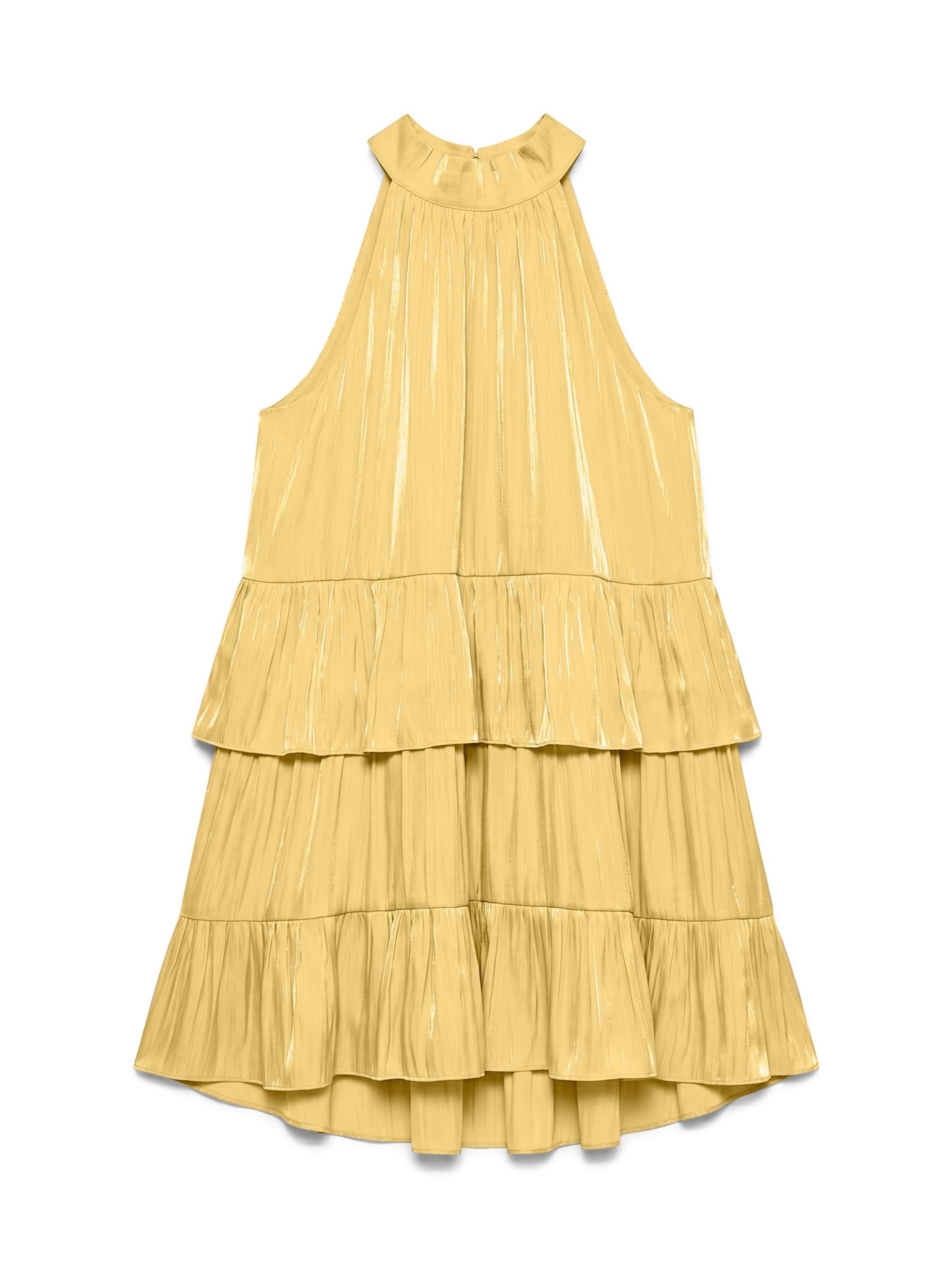 VERO MODA Jurk 'VMELISA' in Geel: voorkant