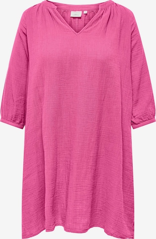 ONLY Carmakoma Платье-рубашка 'THYRA' в Ярко-розовый: спереди