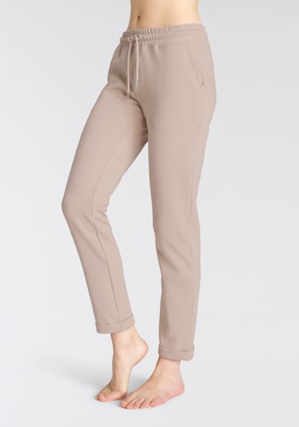 H.I.S Regular Pyjamahose in Beige: predná strana