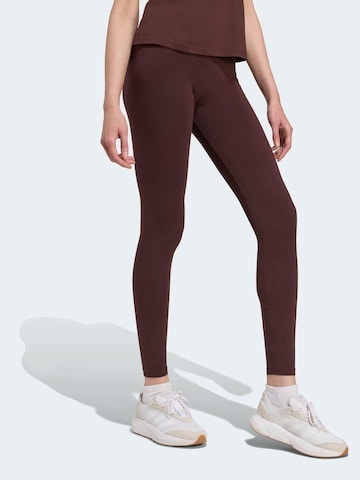 ADIDAS SPORTSWEAR Skinny Sportbroek 'Essentials' in Bruin: voorkant