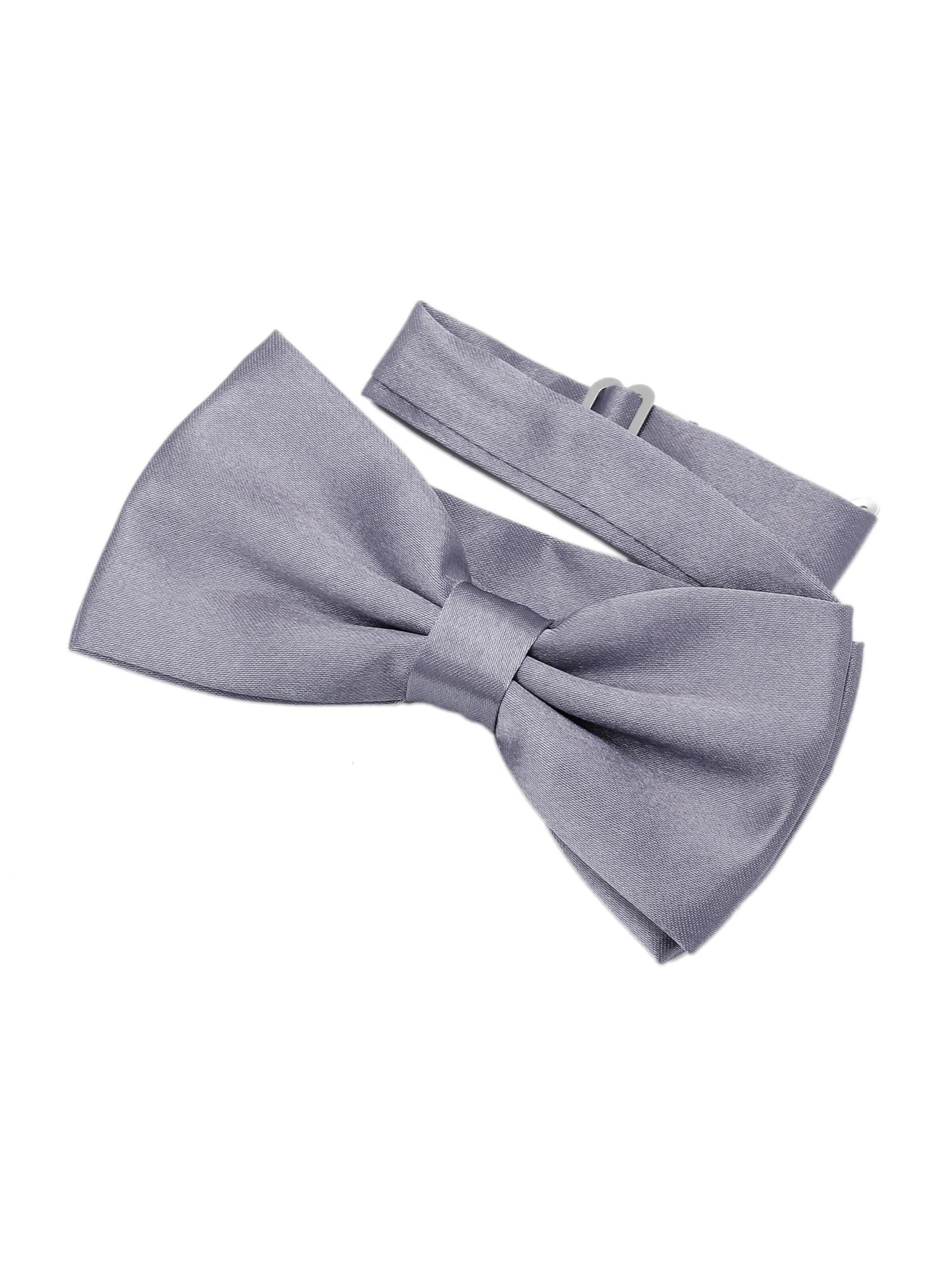 DonDon Bow Tie 'DonDon Edle nachtblaue Fliege Schleife mit Haken - bereits gebunden und verstellbar' in One size in Platinum, Item view