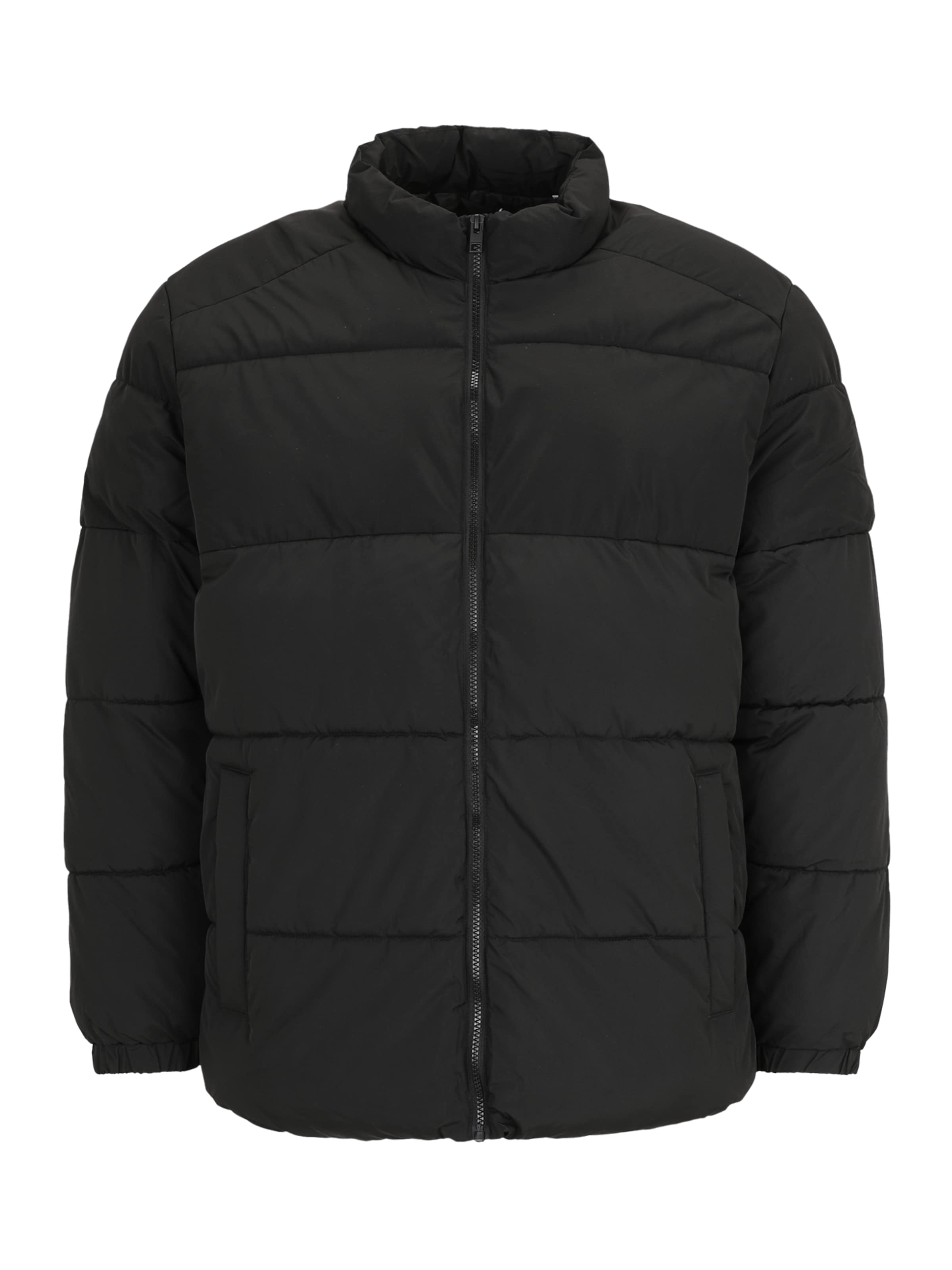 Jack & Jones Plus Χειμερινό μπουφάν 'JJMaze' σε μαύρο: μπροστά