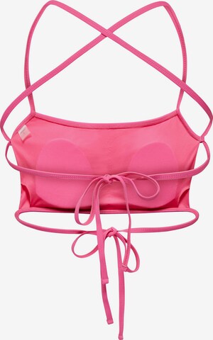 ONLY - Bustier Top de bikini 'SELMA' en rosa