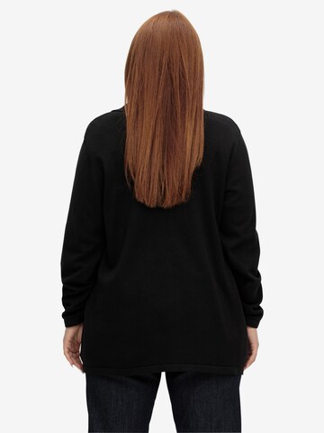 SHEEGO Knit Cardigan in Black