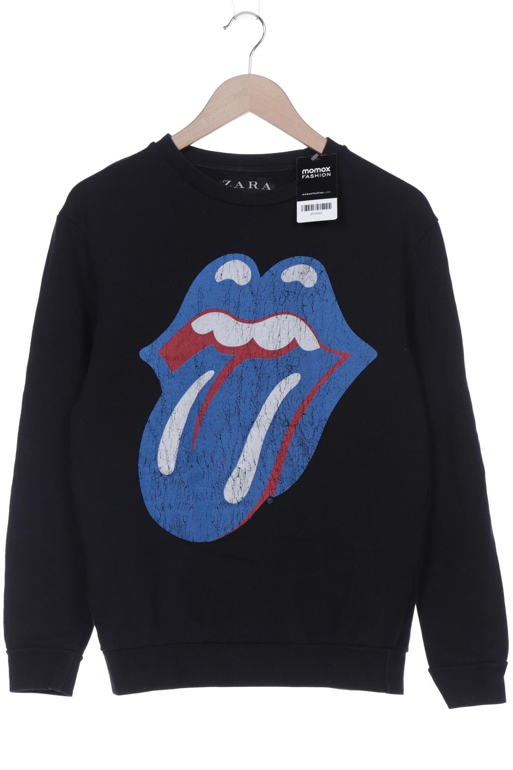 ZARA Sweatshirt & Zip-Up Hoodie in M in Black: front