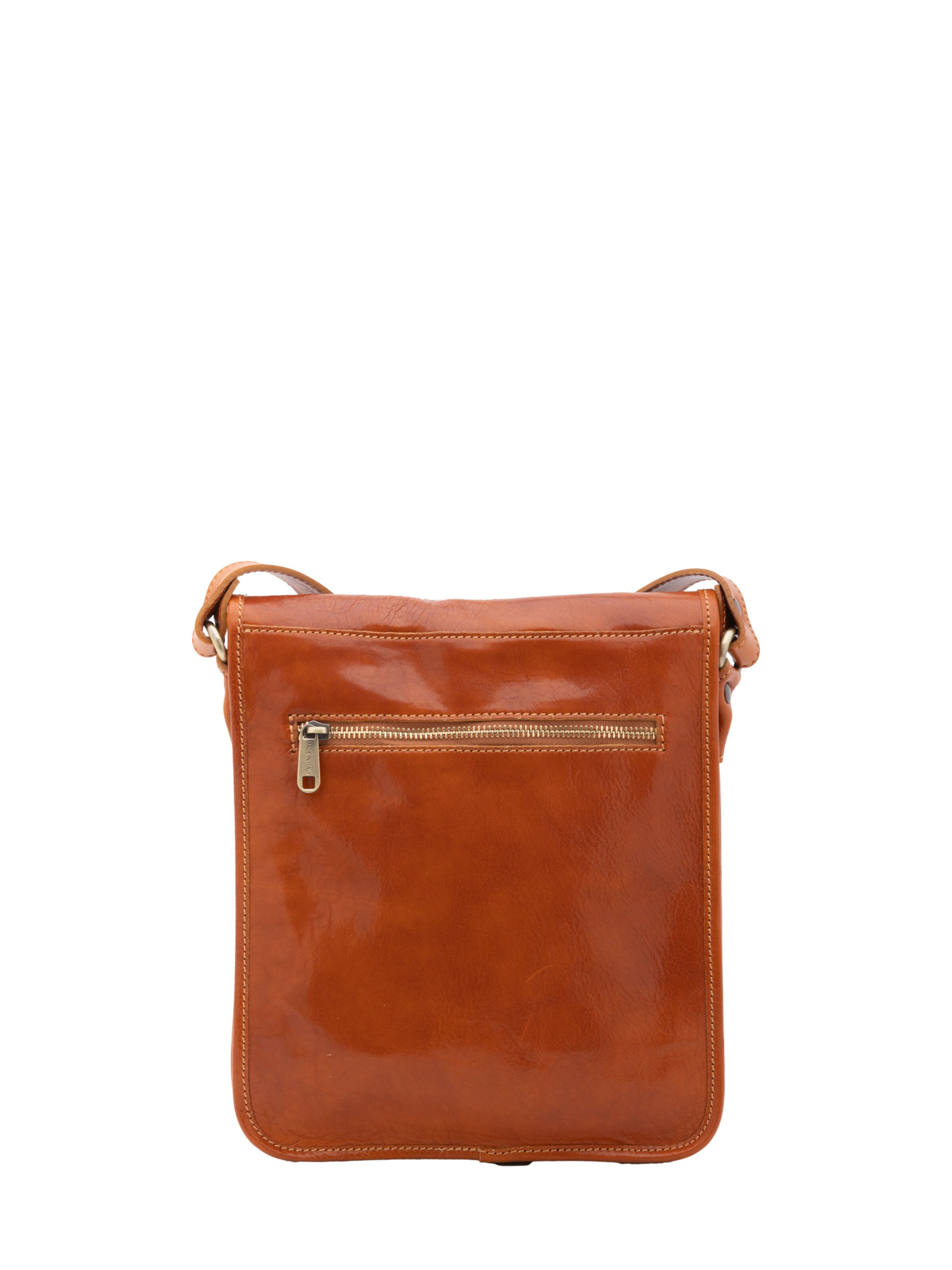 Borsa a tracolla 'Borsa a tracolla uomo vera pelle con chiusura calamita - Made in Italy' di I Fratelli in beige