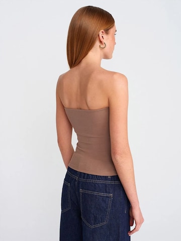 Dilvin Top in Bruin