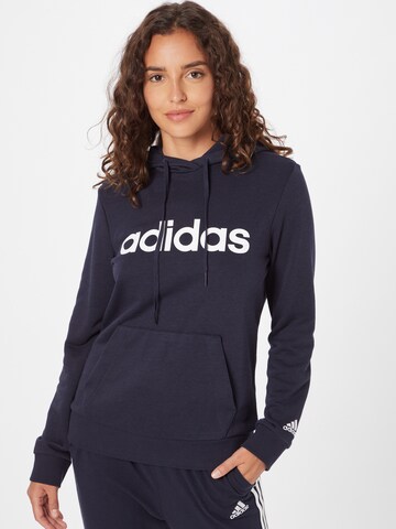 ADIDAS SPORTSWEAR Sportovní mikina 'Essentials Logo' – modrá: přední strana