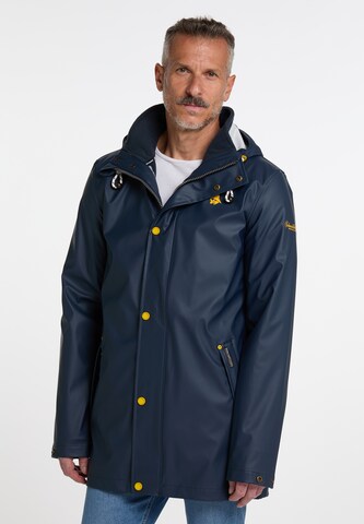 Schmuddelwedda Between-Seasons Coat 'Acalmar' in Blue: front