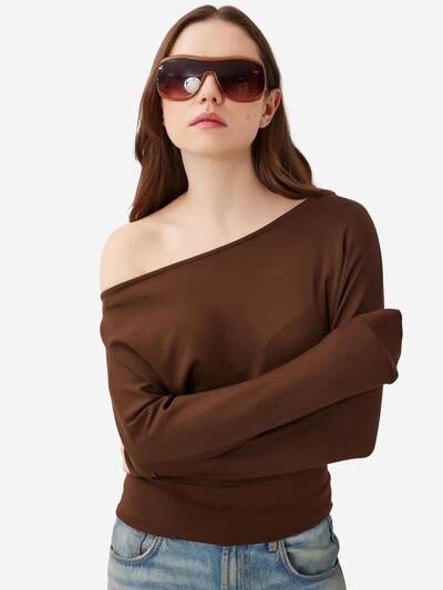 Happiness İstanbul Bluse in S in mokka, Produktansicht