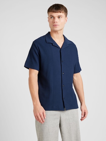 BOSS Black - Regular Fit Camisa 'Powell 129' em azul: frente