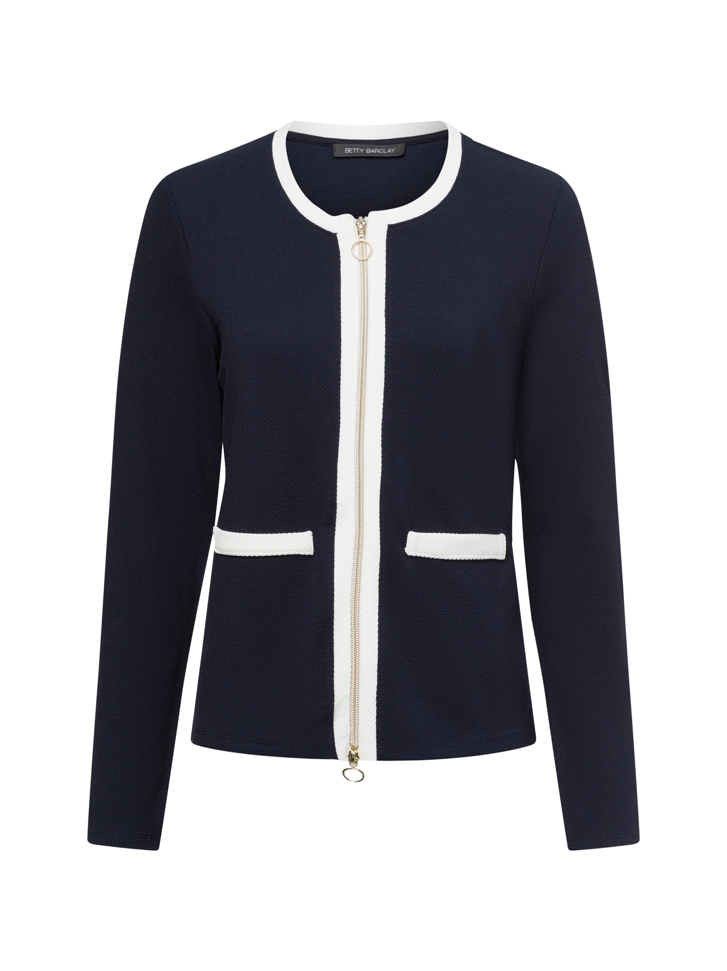 Betty Barclay Gebreid vest in Blauw: voorkant