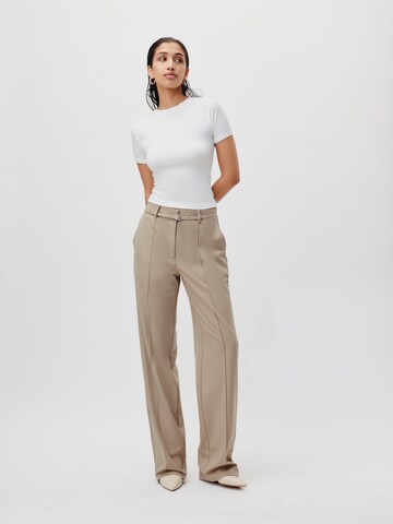 LeGer by Lena Gercke Wide leg Trousers 'Leany' in Beige