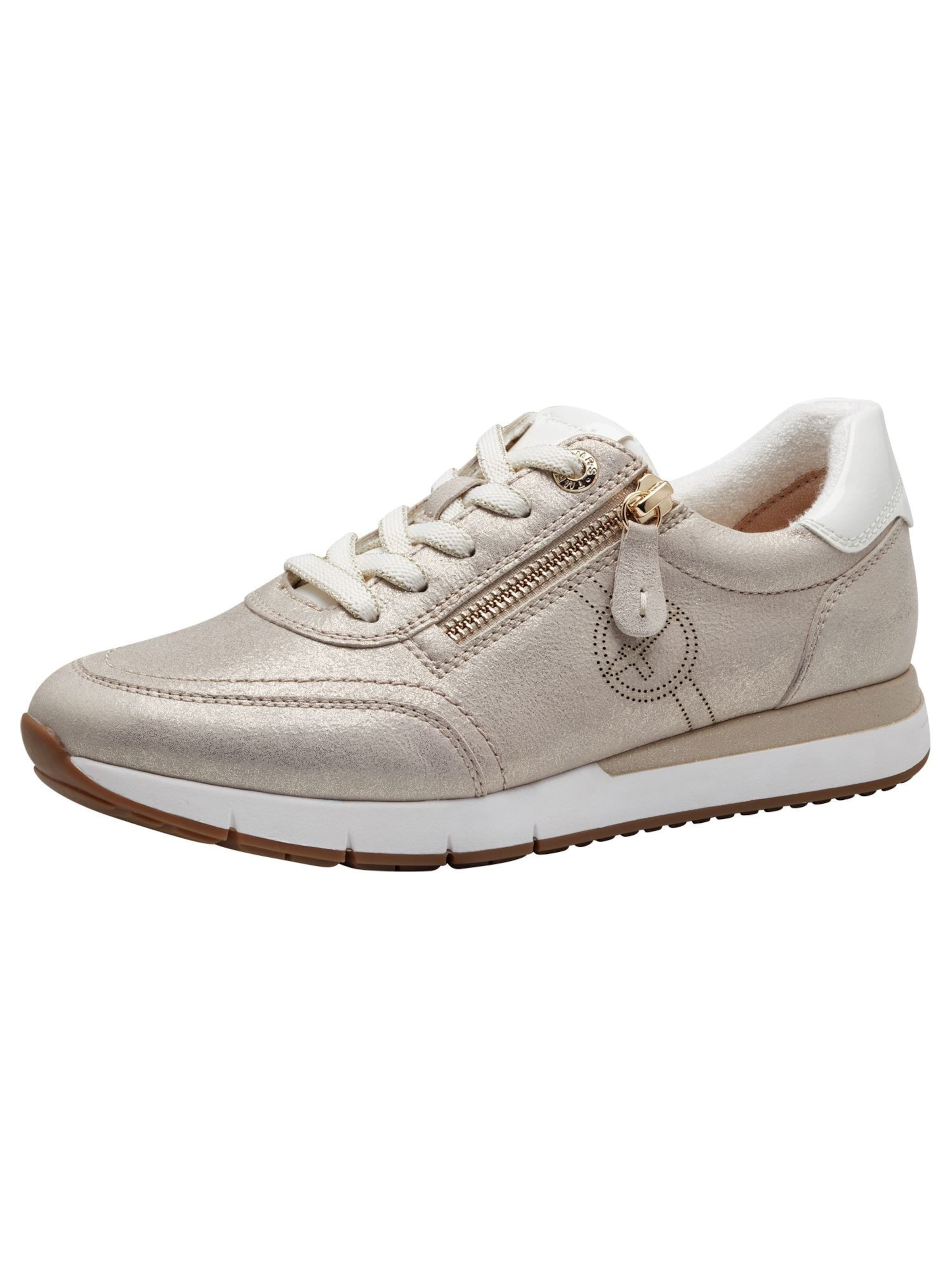 Baskets basses Tamaris en beige : devant