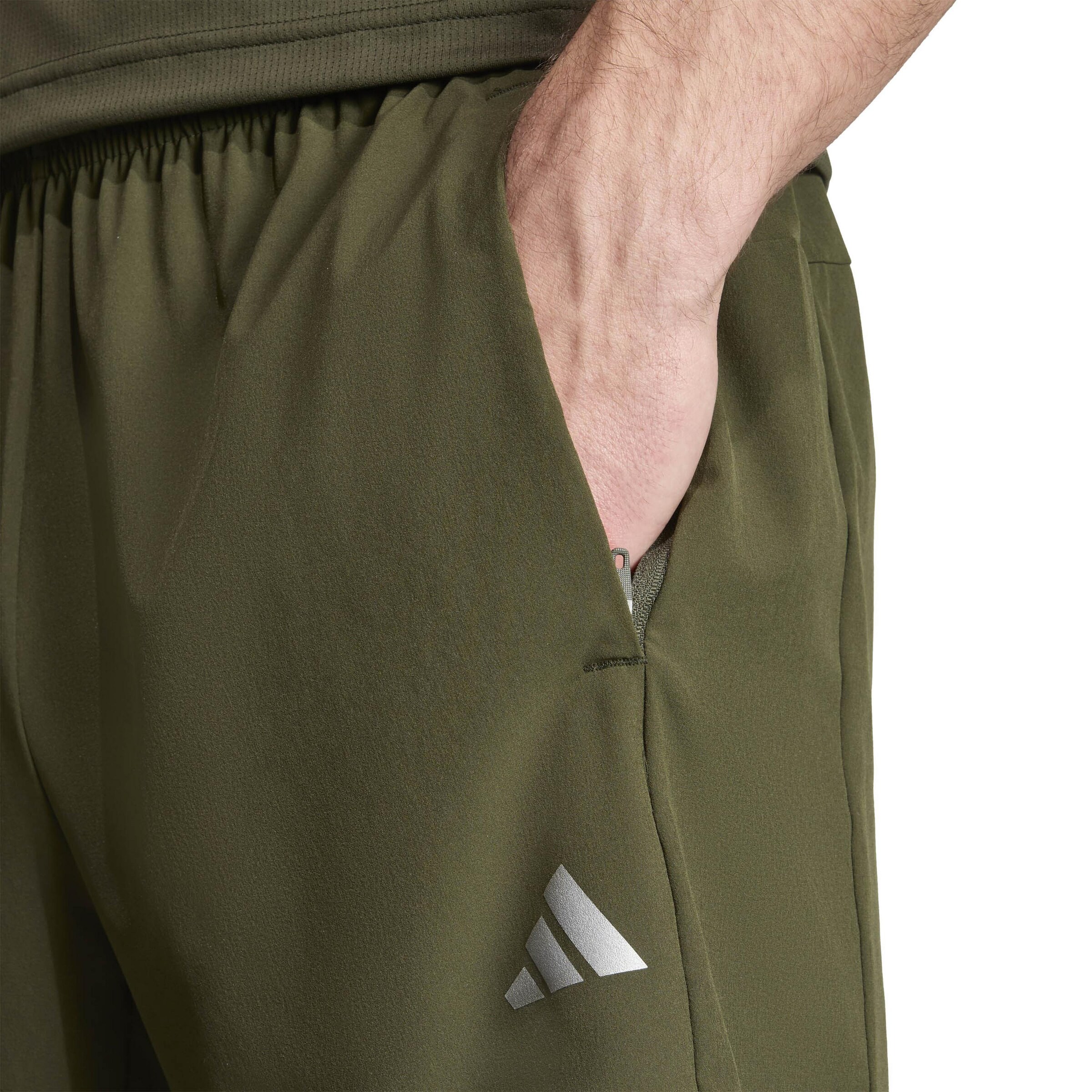 ADIDAS PERFORMANCE Regular Workout Pants 'Essentials Holiday' in Green