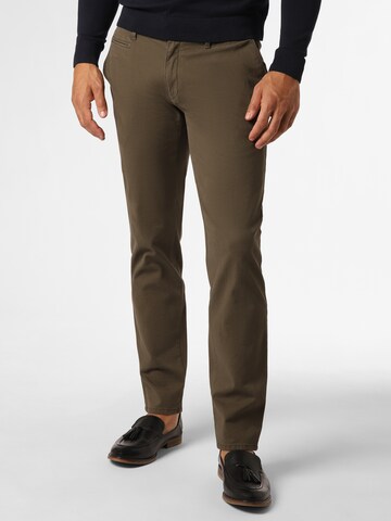 BRAX Slim fit Chino Pants 'Fabio In' in Green: front