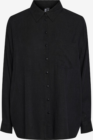 Camicia da donna 'PCPia' di PIECES in nero: frontale