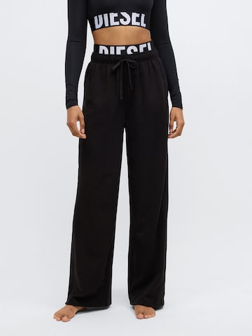 DIESEL Wide leg Pants 'LESLIE-D-POP' in Black: front