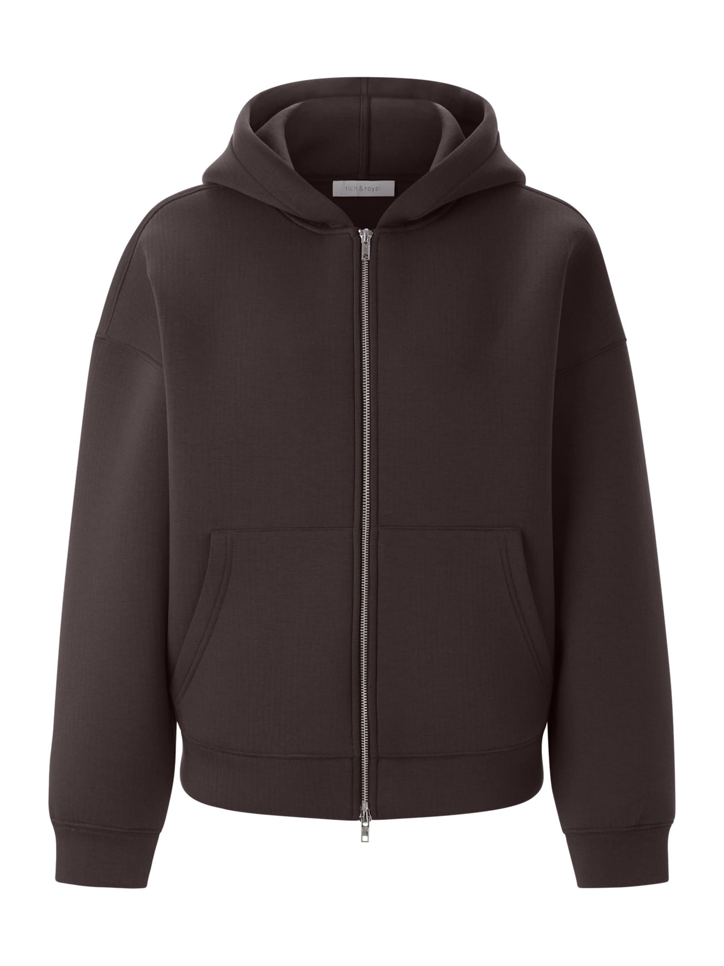 Rich & Royal - Casaco em moletão em castanho: frente