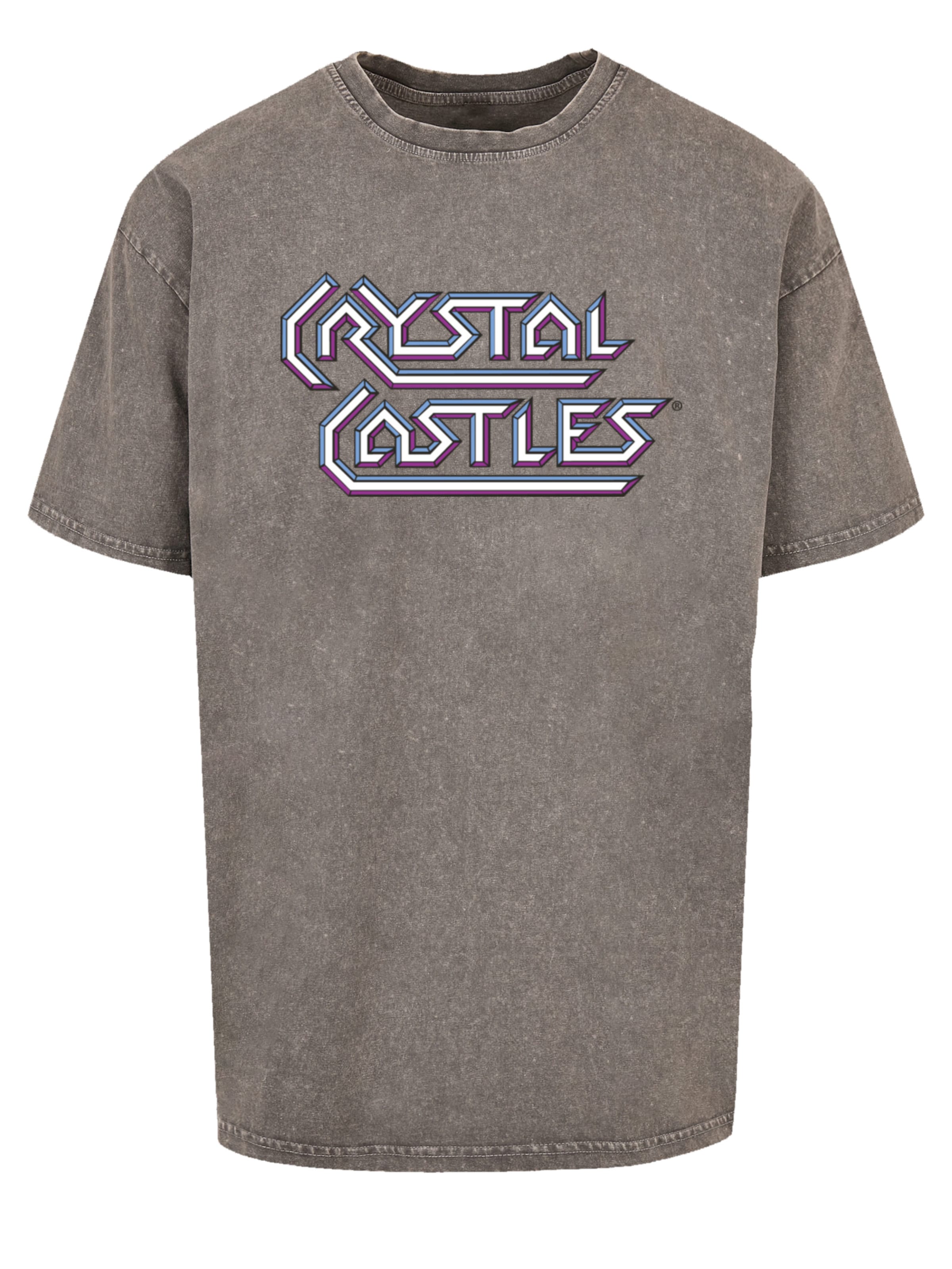 F4NT4STIC Shirt 'Atari Crystal Castles Retro Gaming' in Grey: front