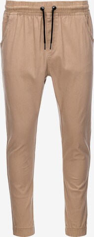 Ombre Tapered Pants 'P885' in Beige: front