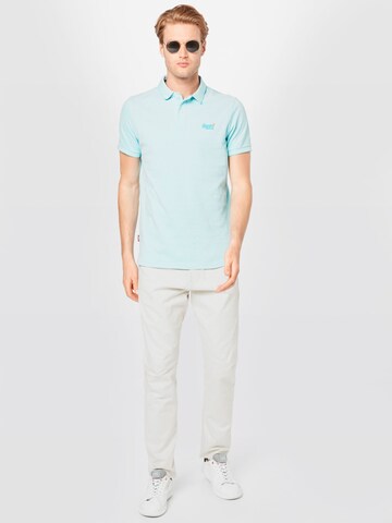 Superdry Tapered Poloshirt in Blau