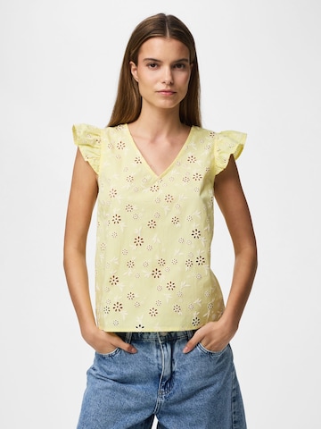 PIECES Bluse 'PCBanna' i gul: forside