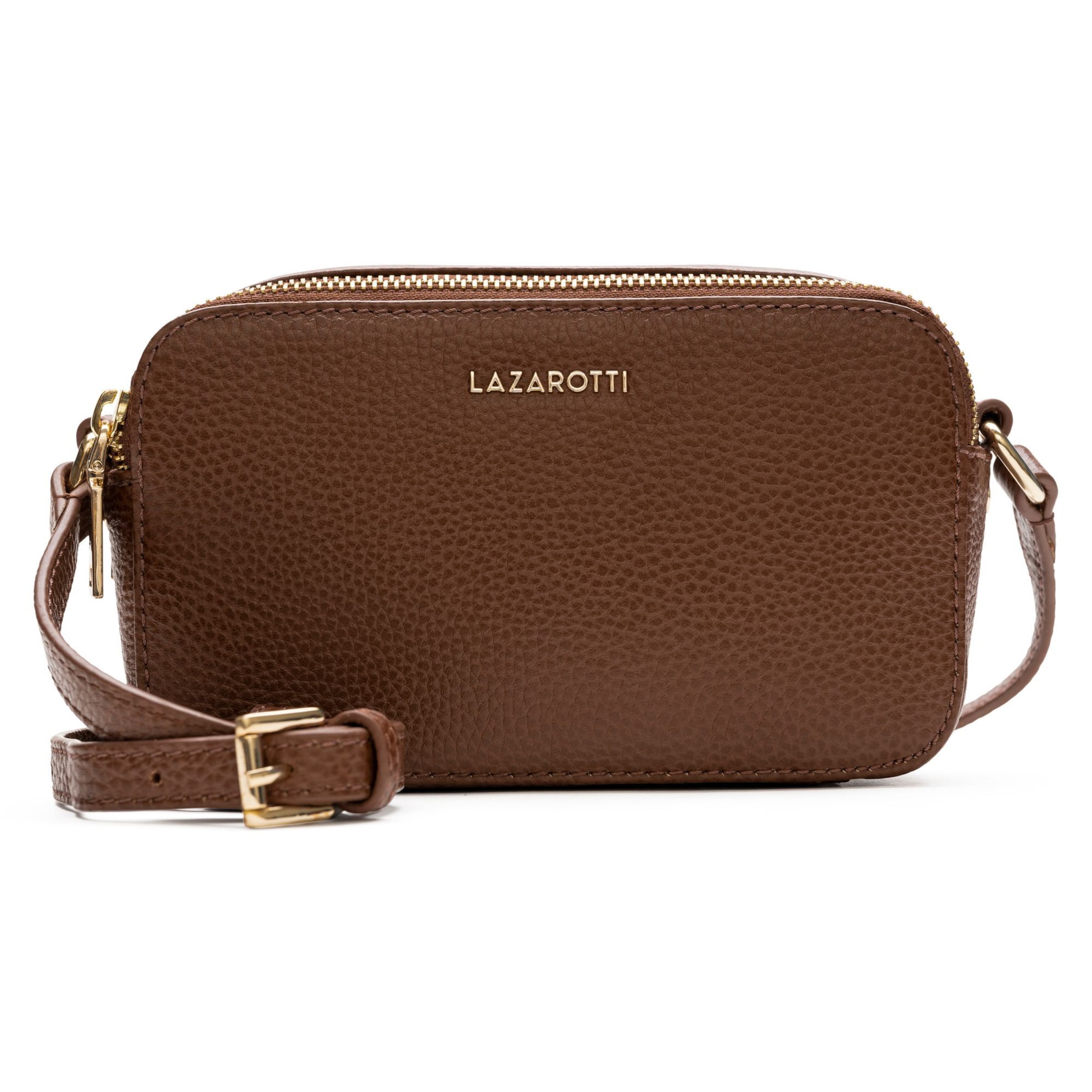 Lazarotti Umhängetasche 'Bologna' in Braun: Vorderseite