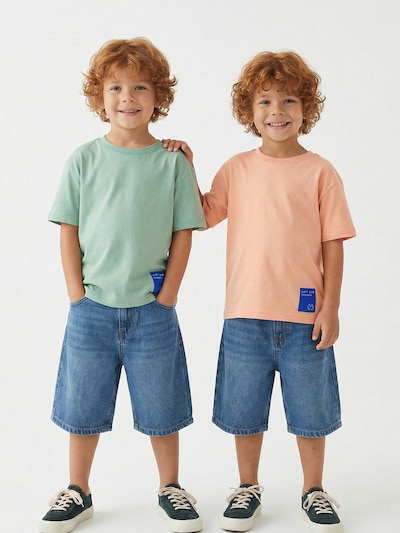 Trendyol Shirt in 152 in de kleur Mintgroen / Abrikoos, Productweergave