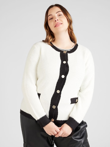 ONLY Carmakoma Knit Cardigan 'Lady' in White: front