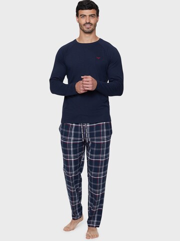 Threadbare Long Pajamas in Blue: front