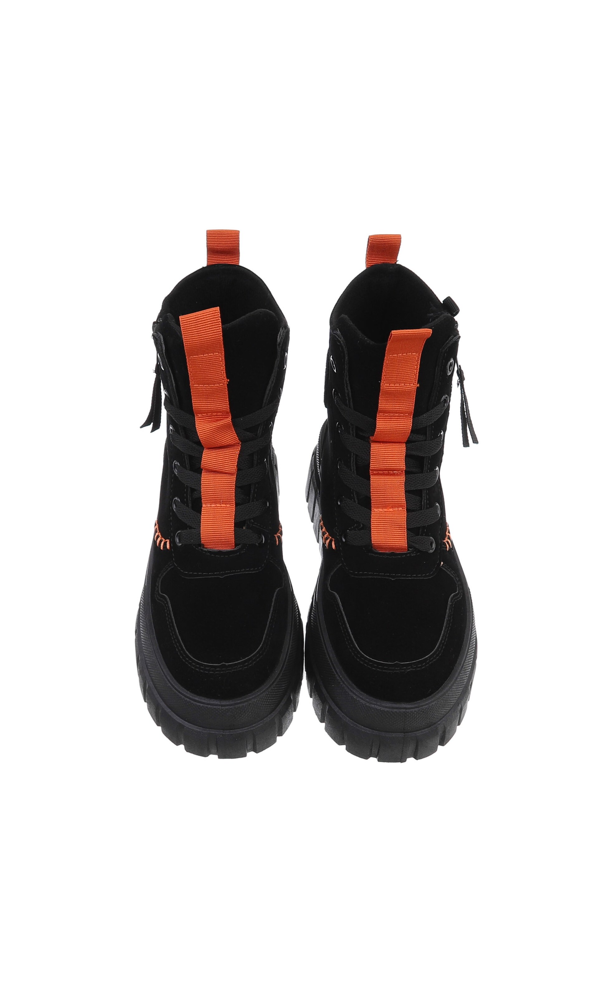 Ital-Design Schnürstiefelette in Schwarz