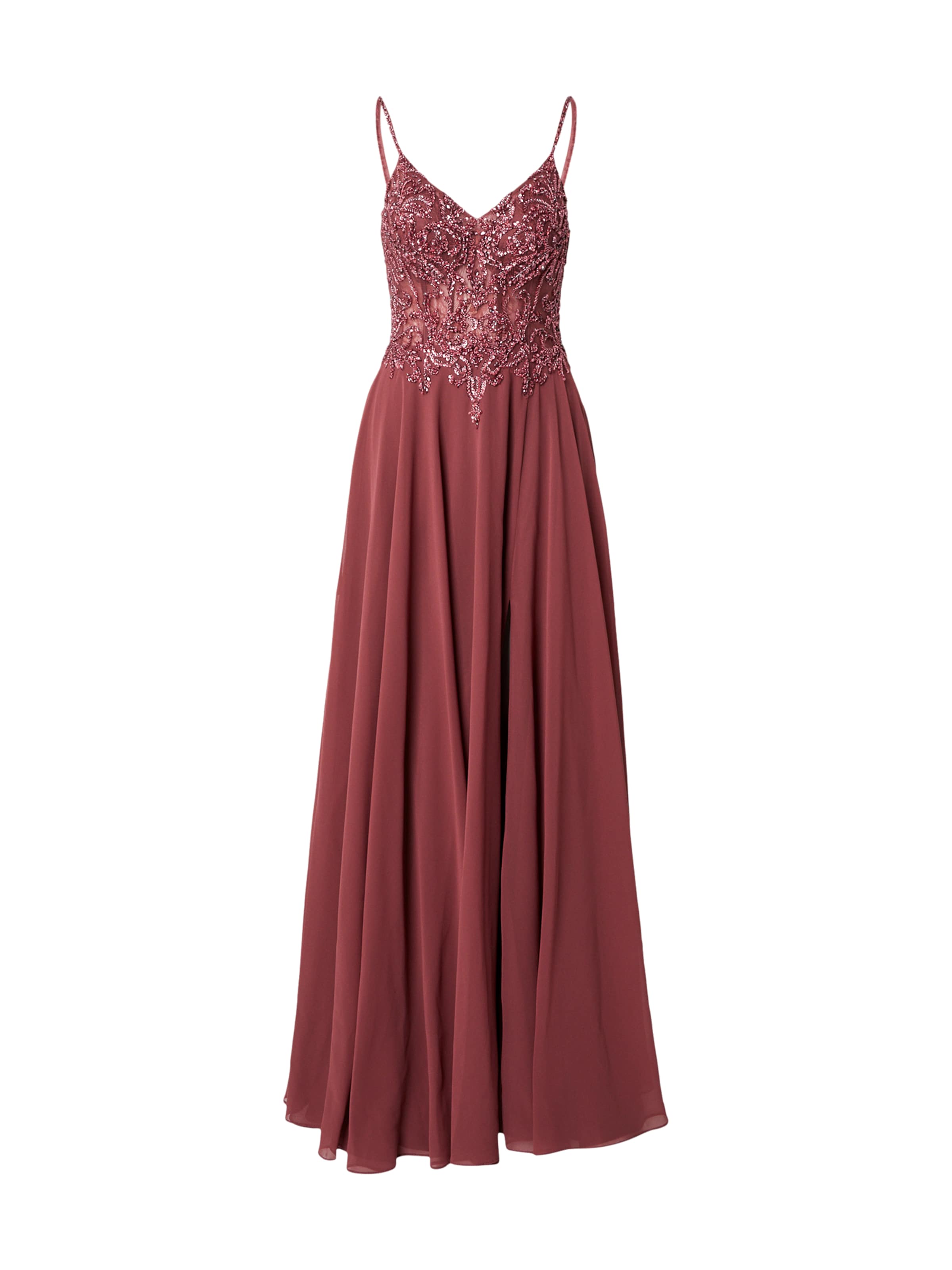 LUXUAR - Vestido de noche en rojo: frente