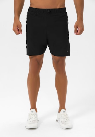 MOROTAI Regular Sports trousers in Black: front
